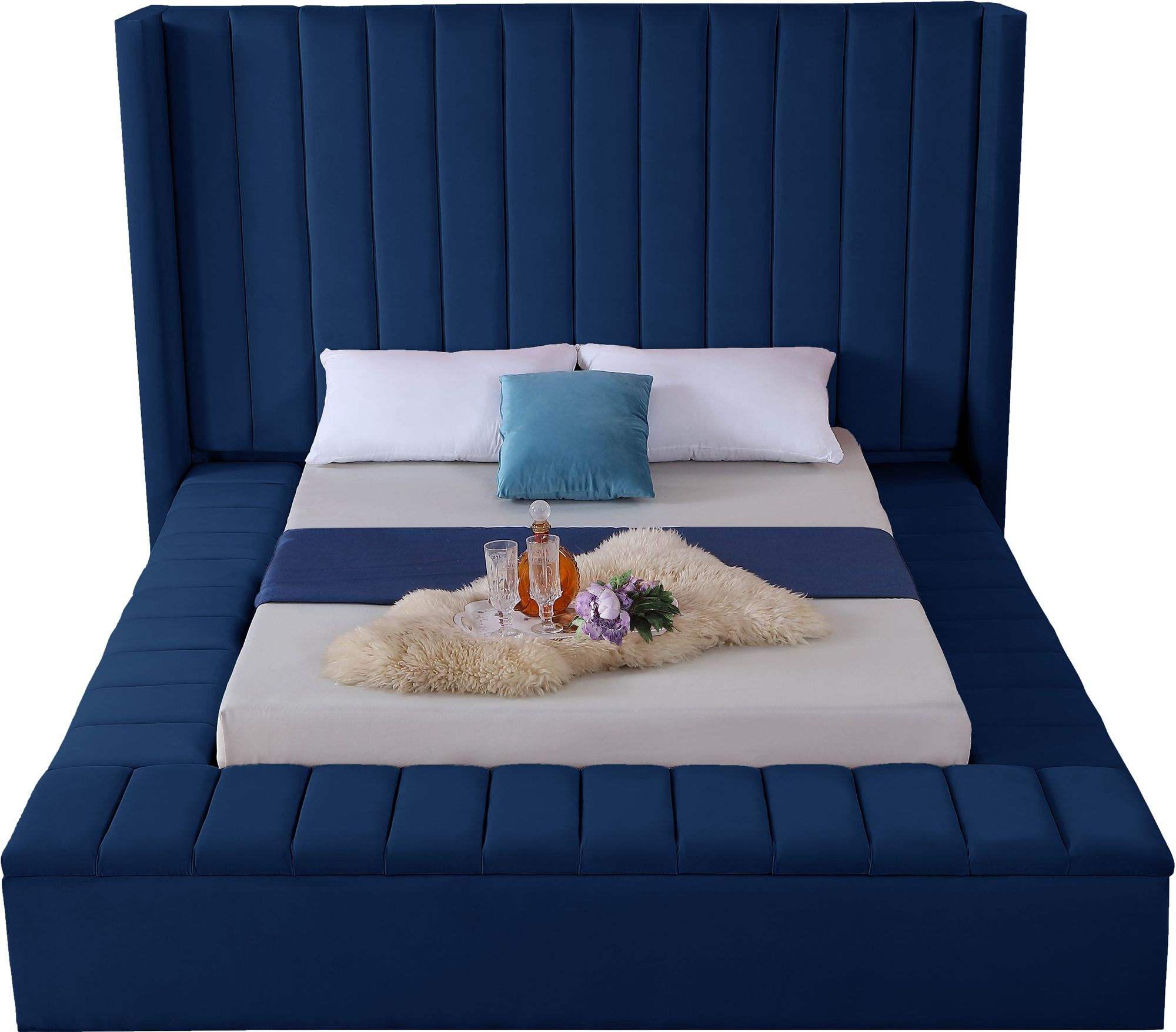 Kiki Velvet King Size Bed