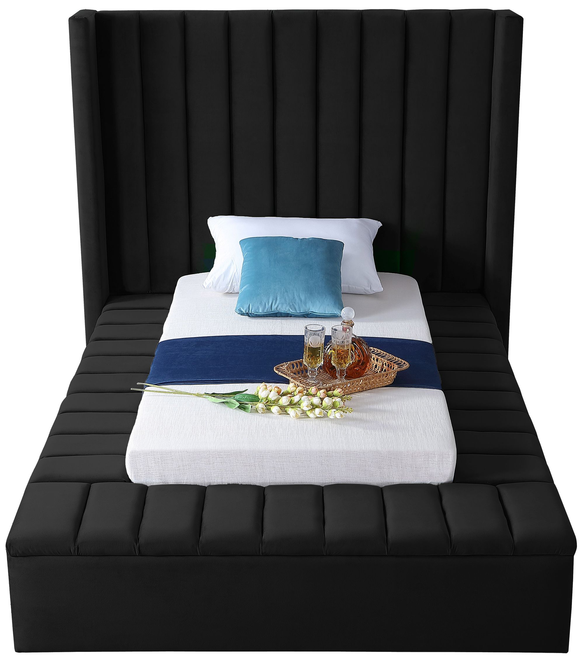 Kiki Velvet Twin Size Bed