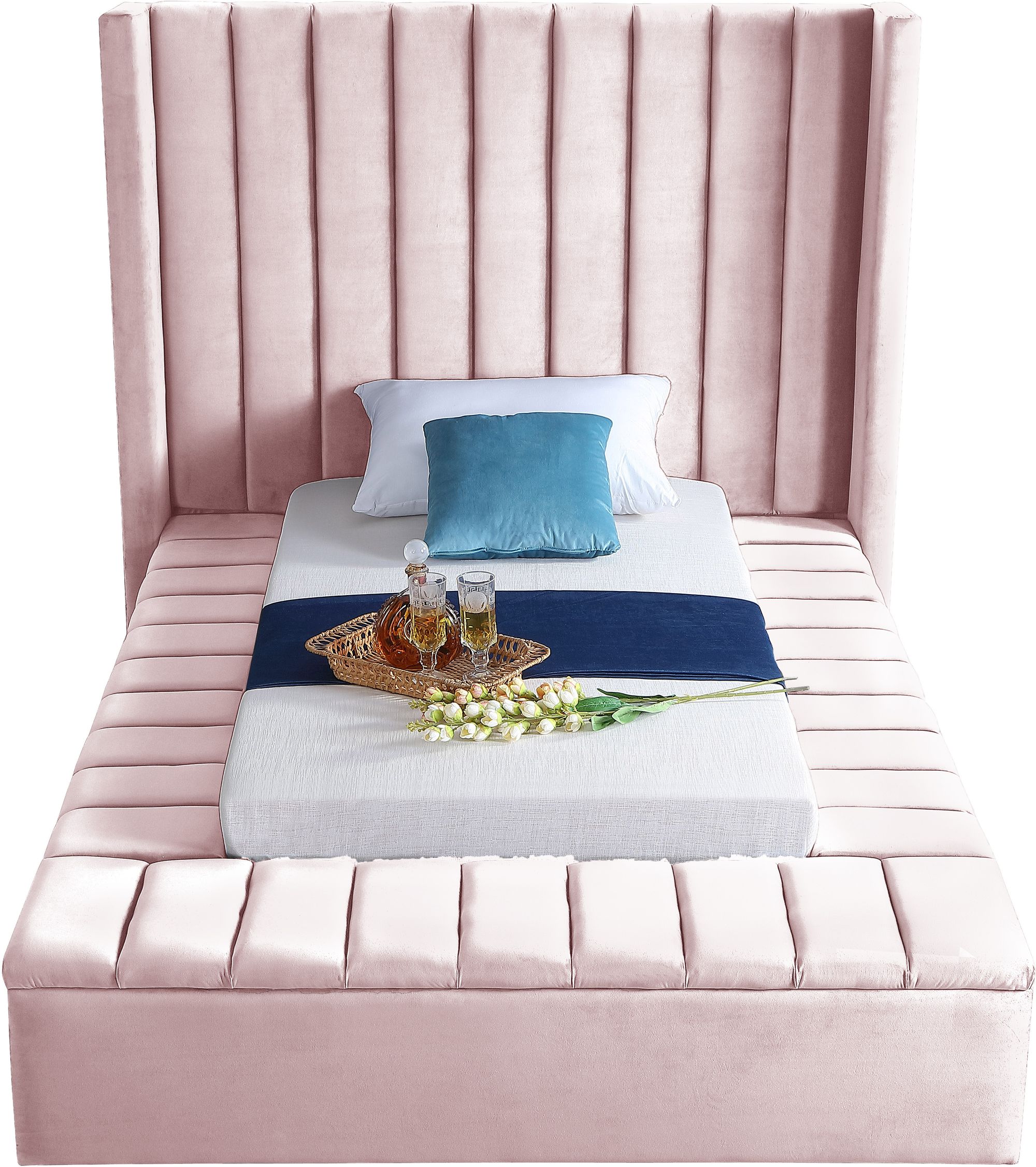 Kiki Velvet Twin Size Bed