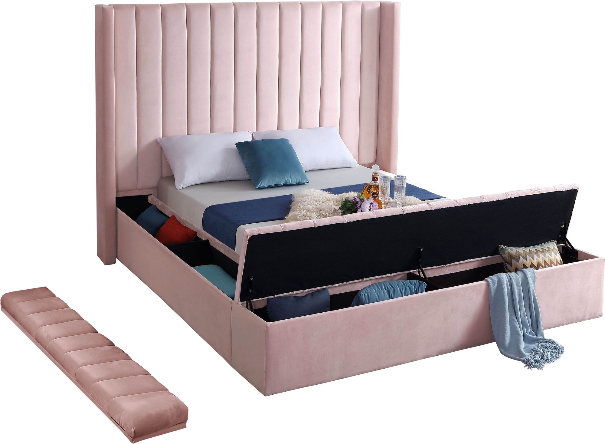 Kiki Velvet Full Size Bed
