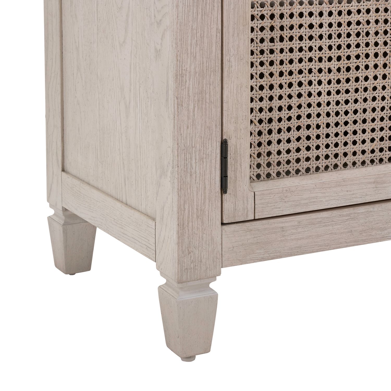 Caruso Heights Wood/Glass 82-Inch TV Console w/4 Doors