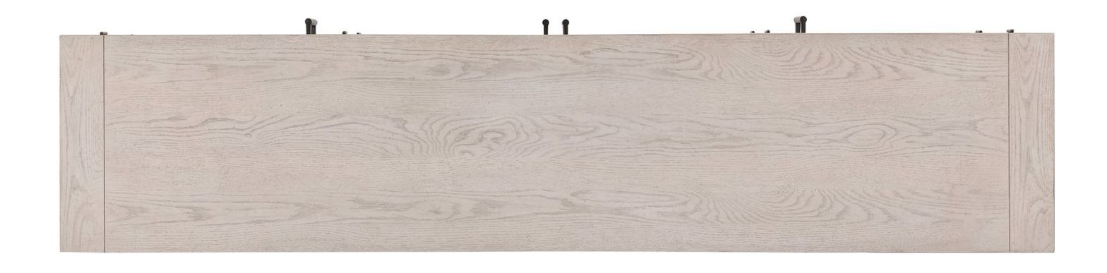 Caruso Heights Wood/Glass 82-Inch TV Console w/4 Doors