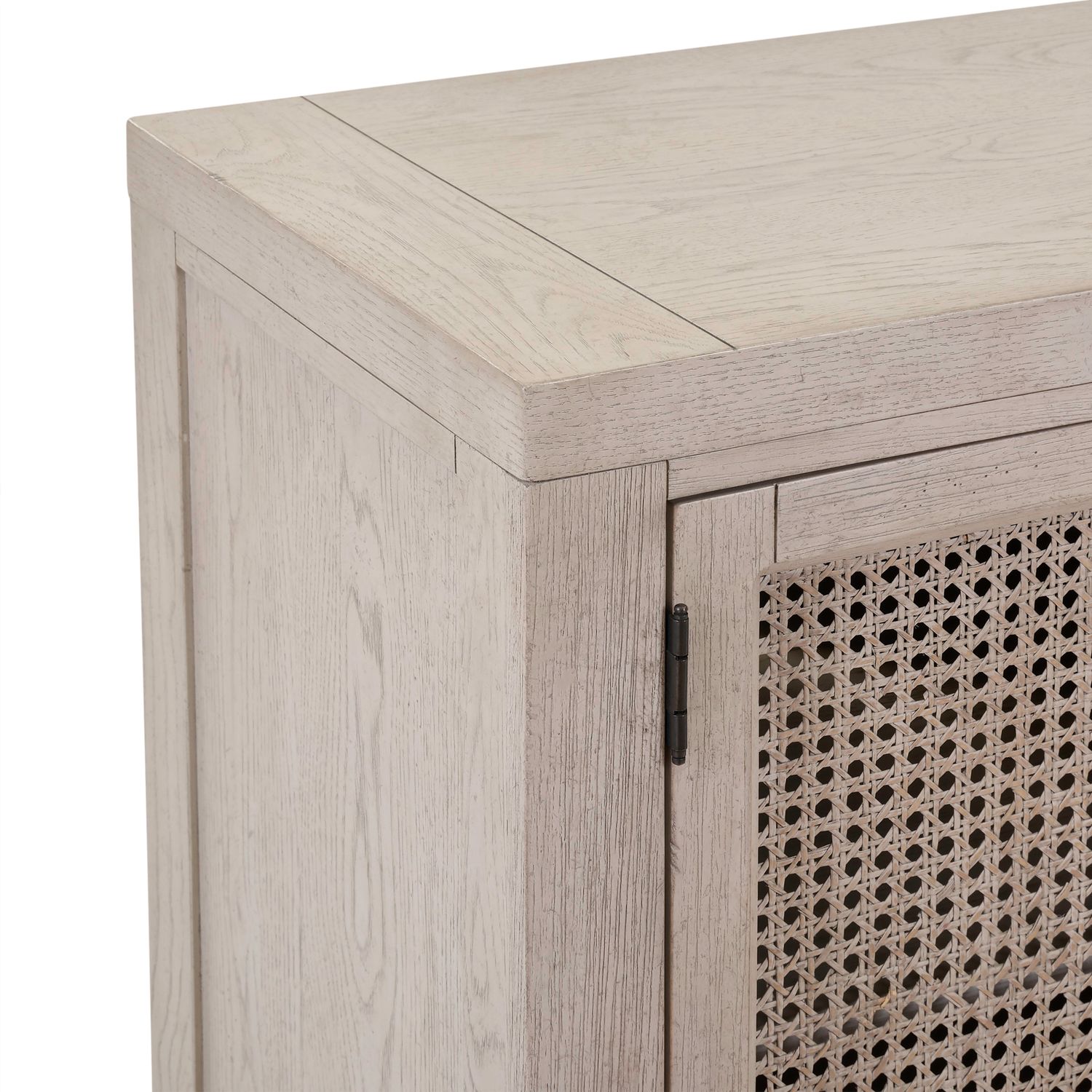 Caruso Heights Wood/Glass 82-Inch TV Console w/4 Doors