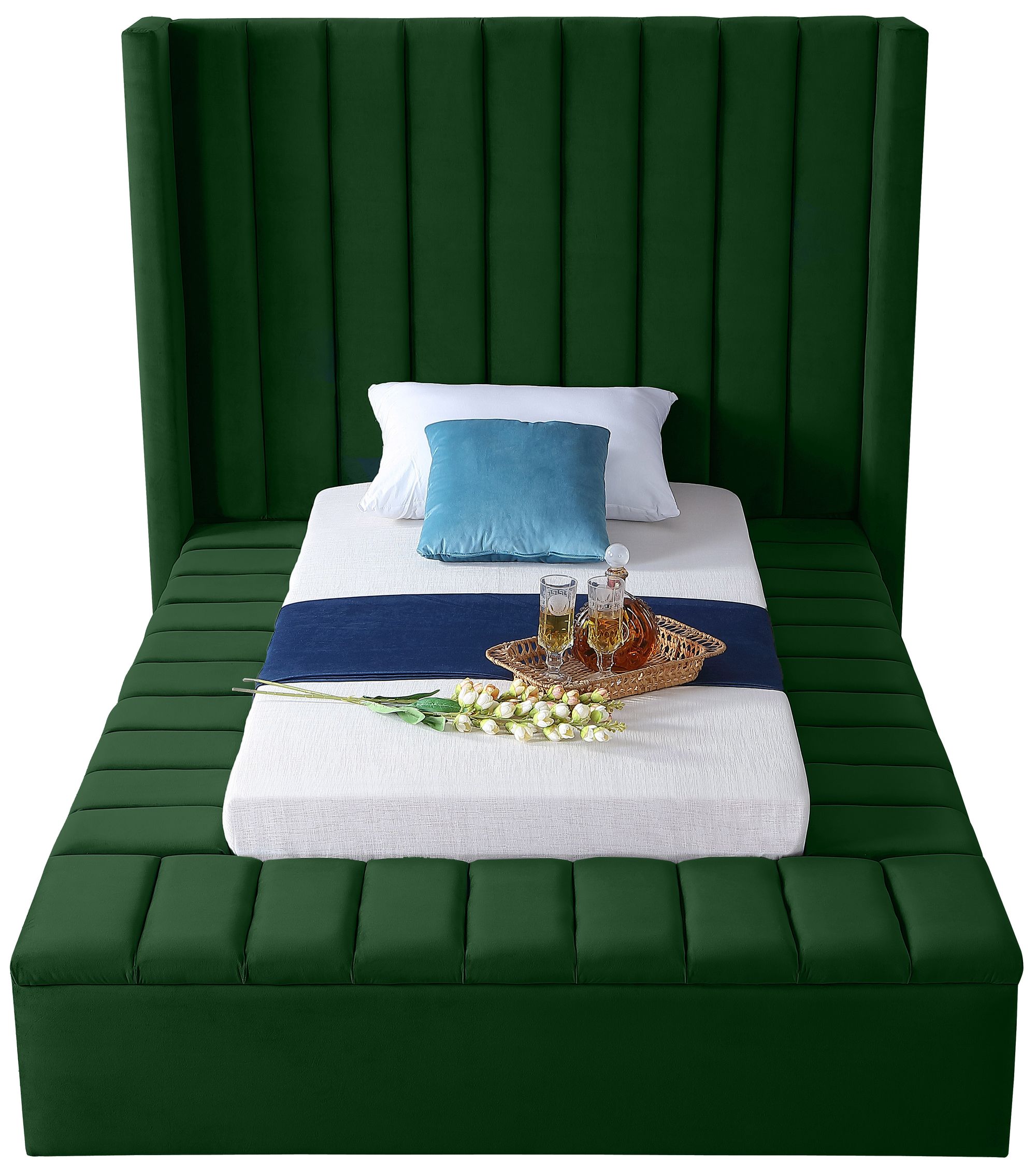 Kiki Velvet Twin Size Bed