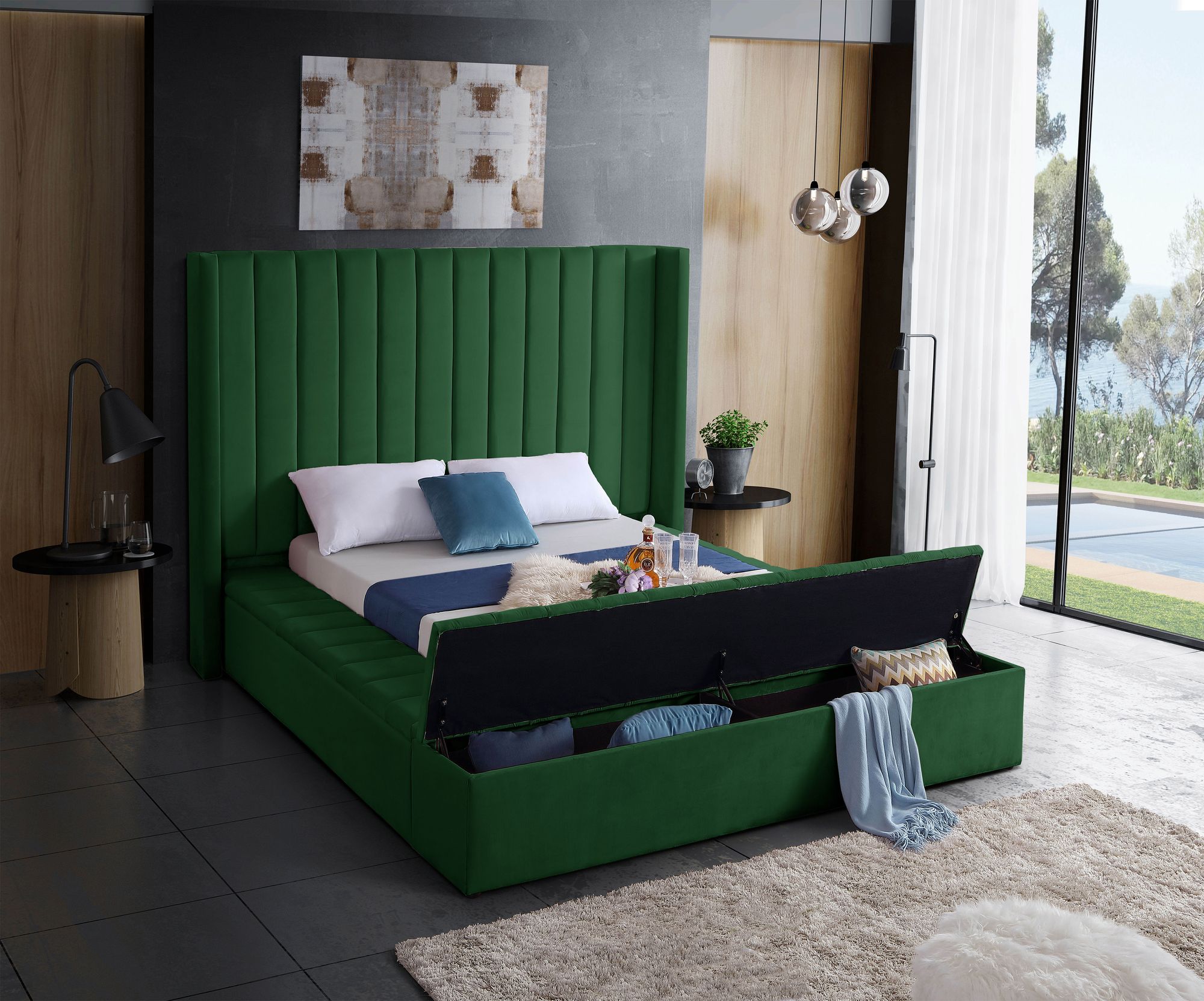 Kiki Velvet Full Size Bed