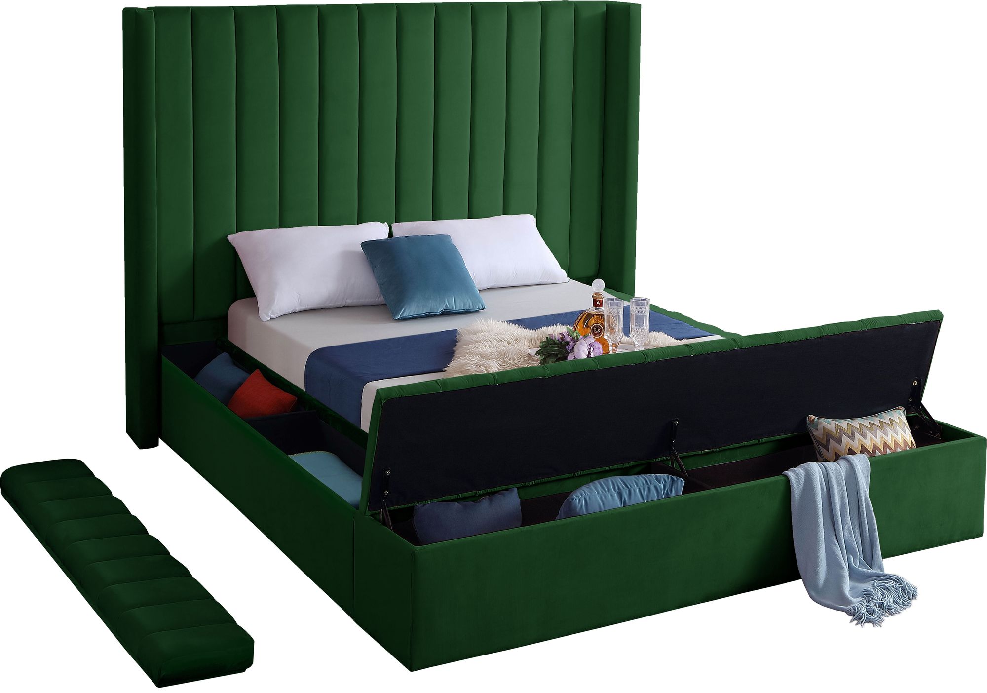 Kiki Velvet Full Size Bed