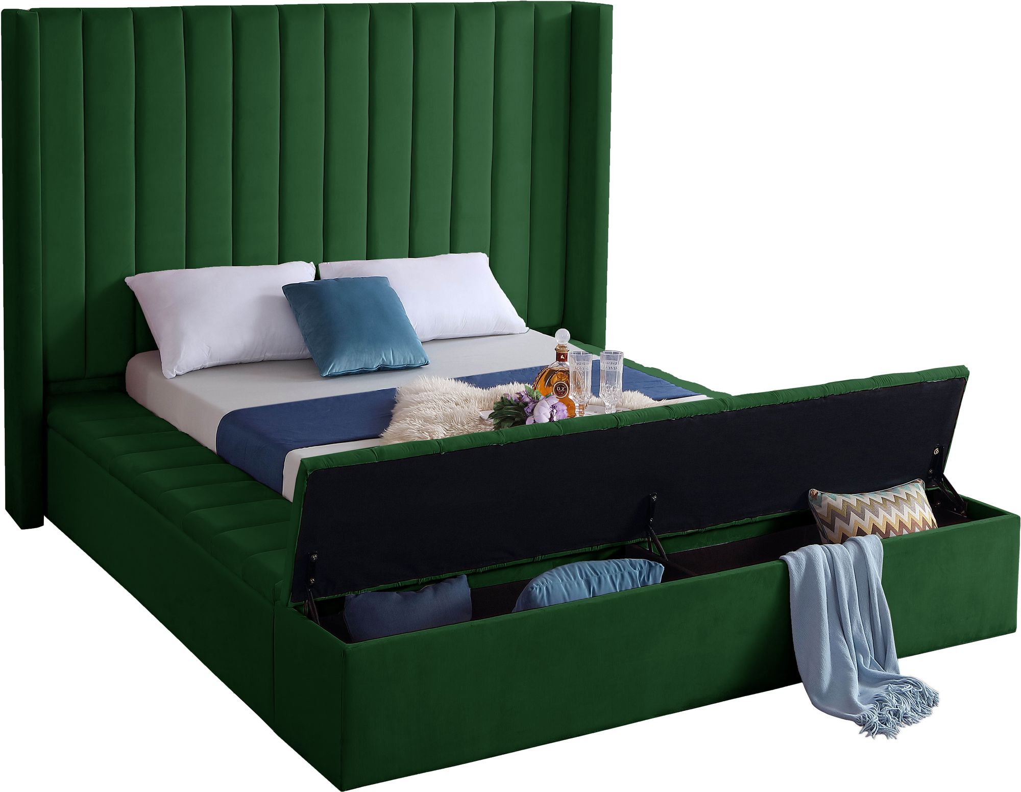 Kiki Velvet Queen Size Bed