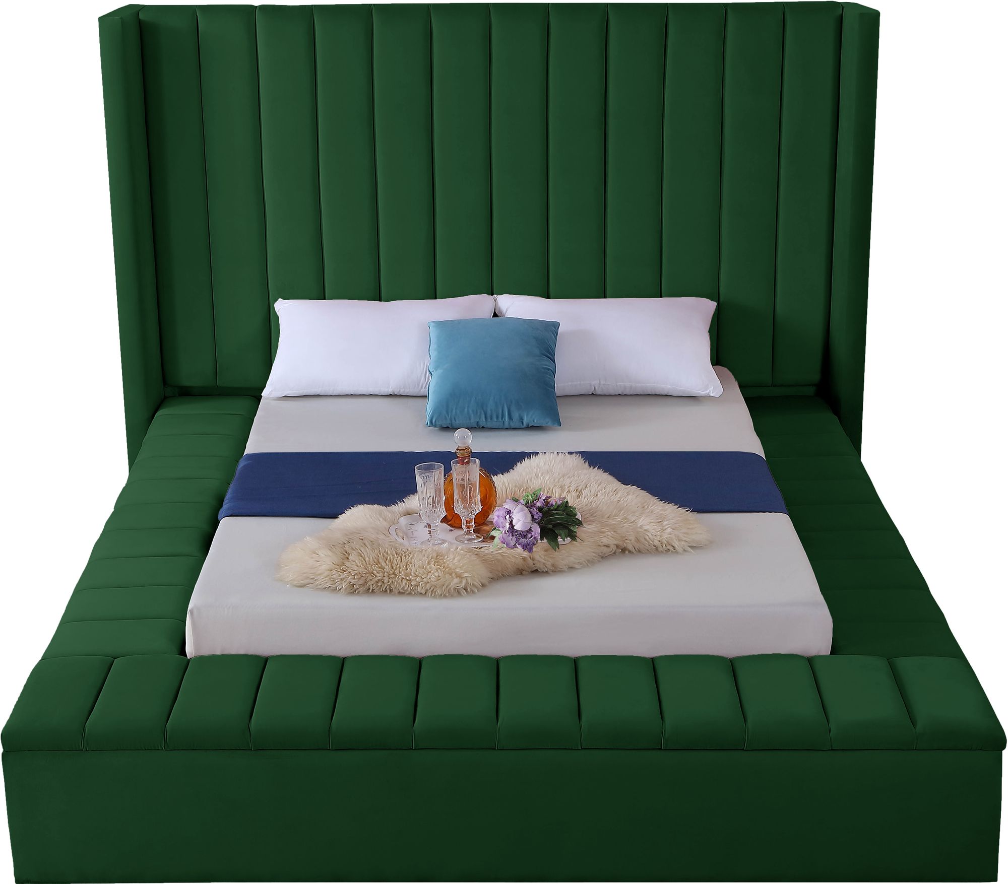 Kiki Velvet King Size Bed