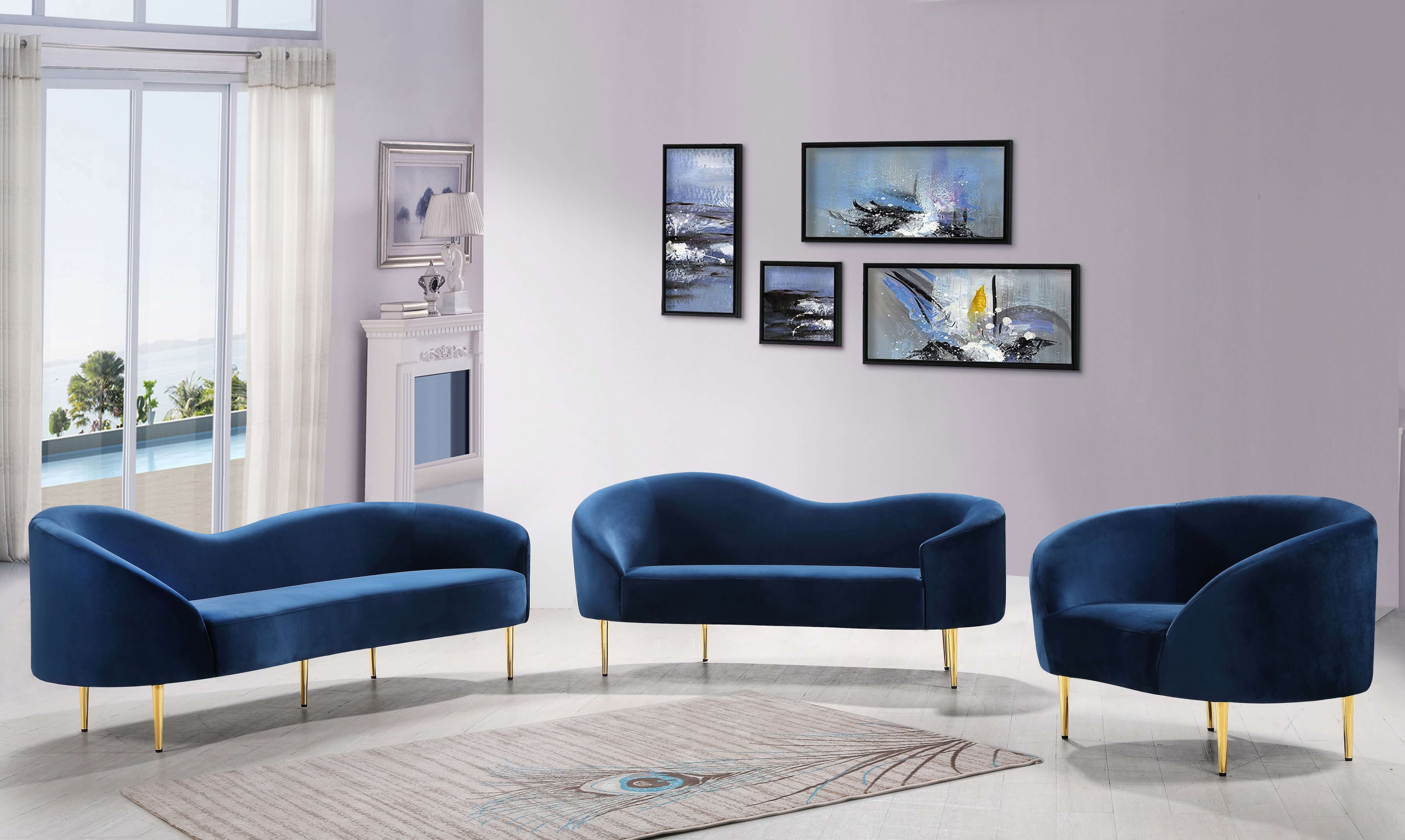 Ritz Velvet Sofa