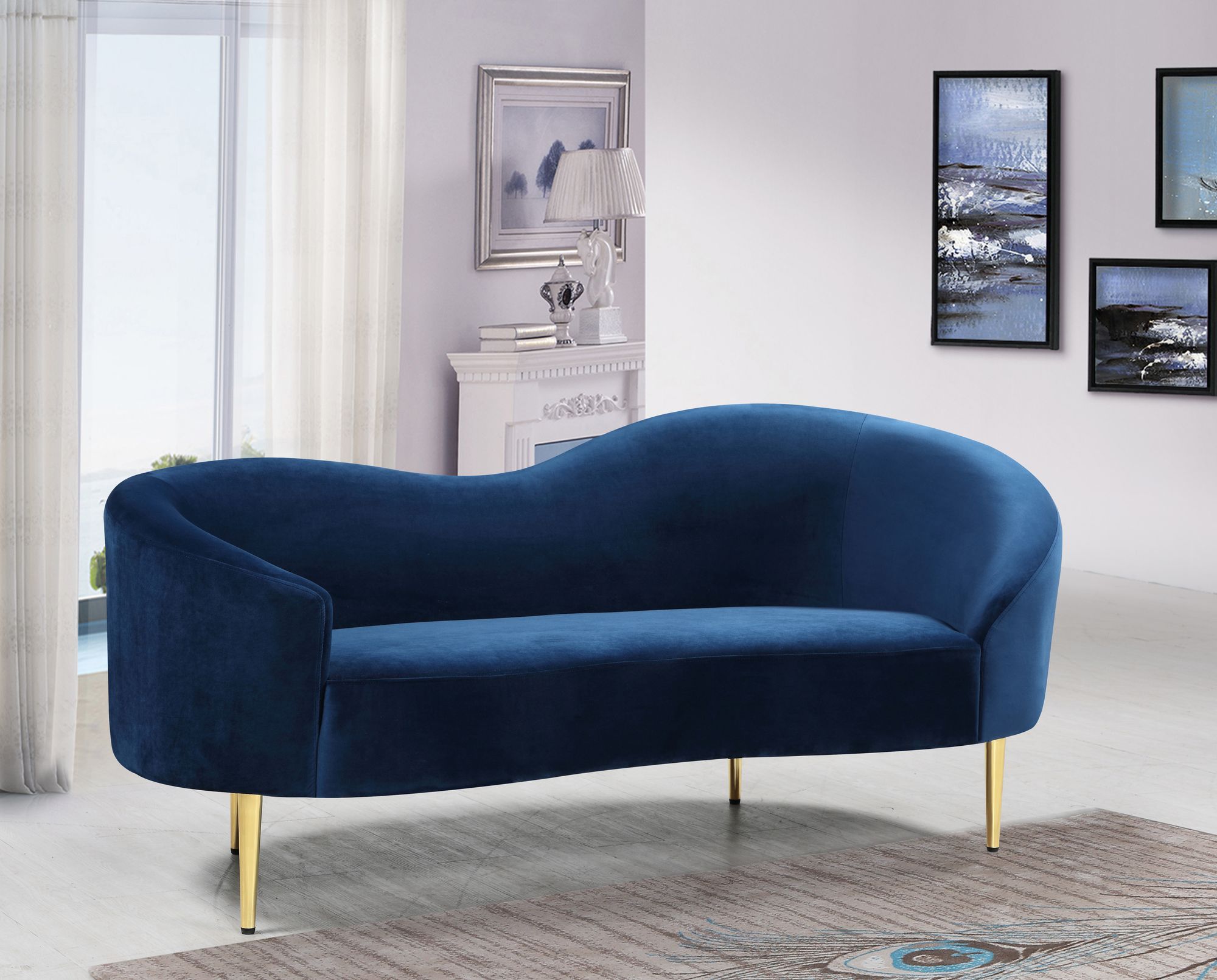 Ritz Velvet Loveseat