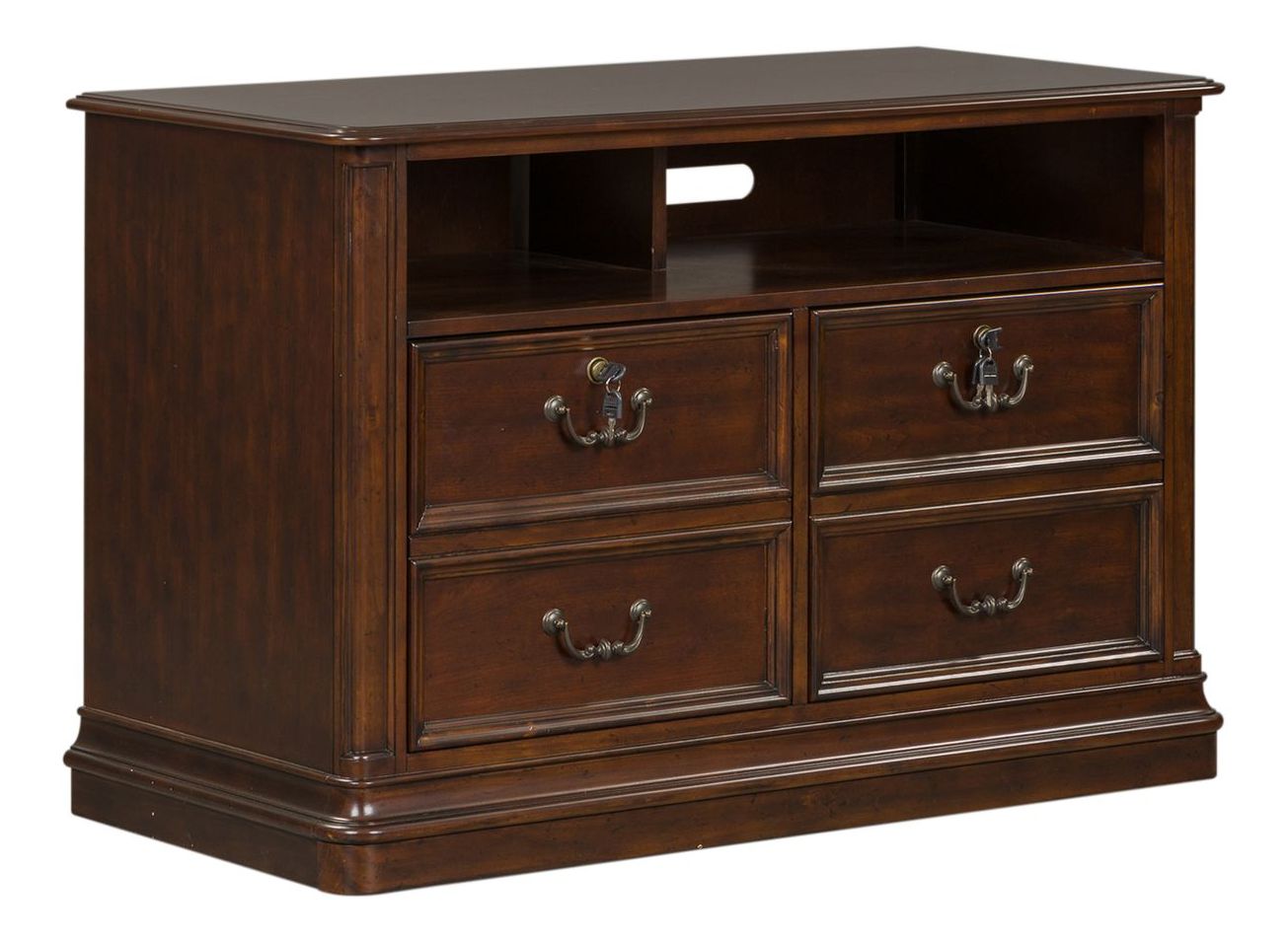 Brayton Manor Executive Desk Set | Cognac Wood Office Suite