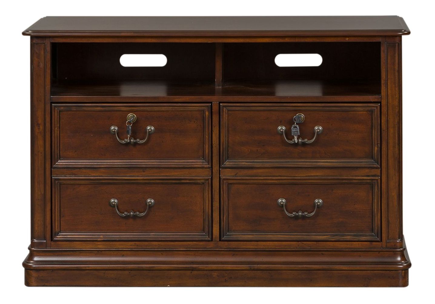 Brayton Manor Executive Desk Set | Cognac Wood Office Suite