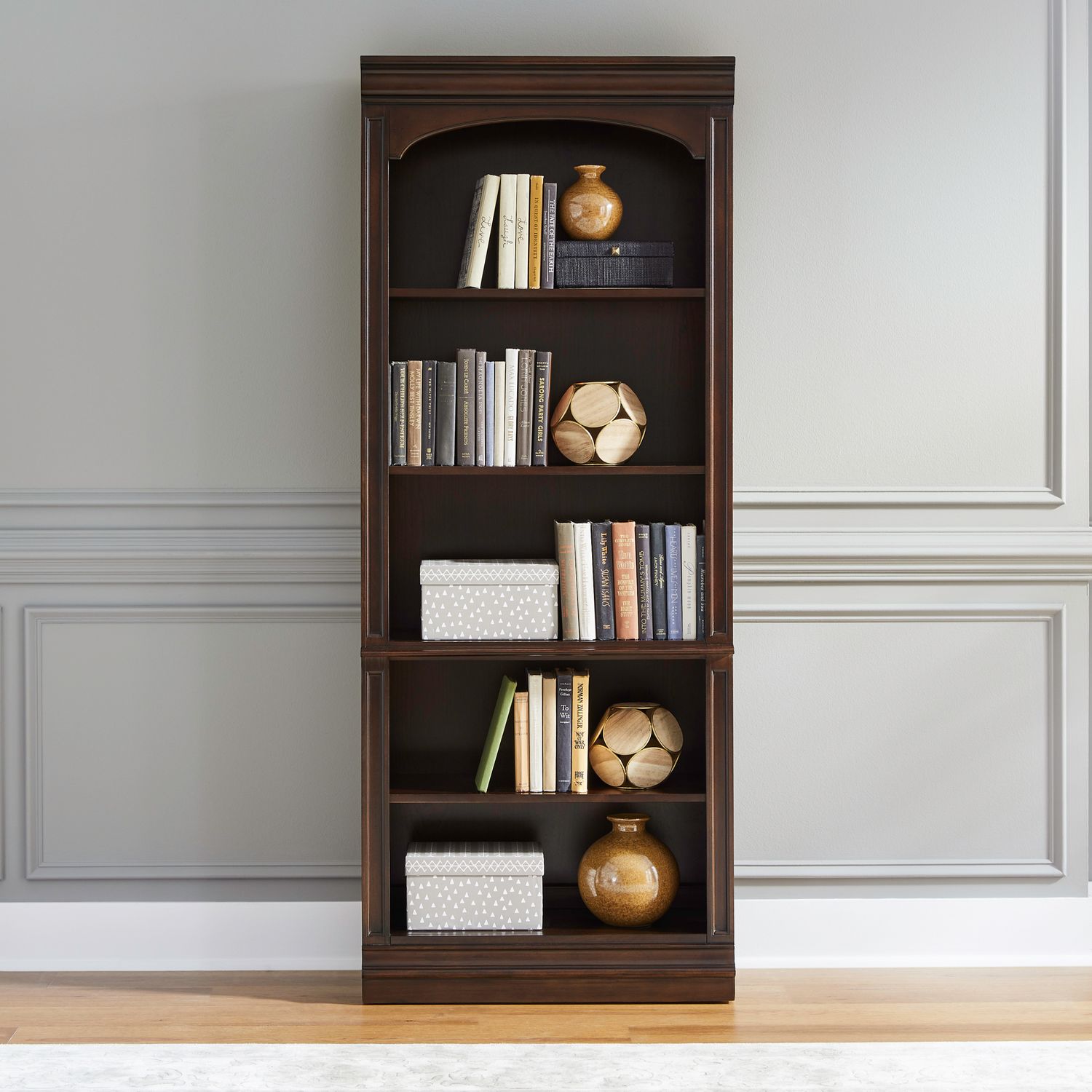 Brayton Manor Executive Desk Set | Cognac Wood Office Suite