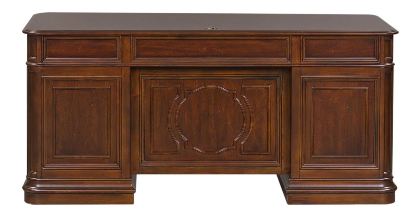 Brayton Manor Rectangular Wood Jr Executive Desk w/8 Drawers
