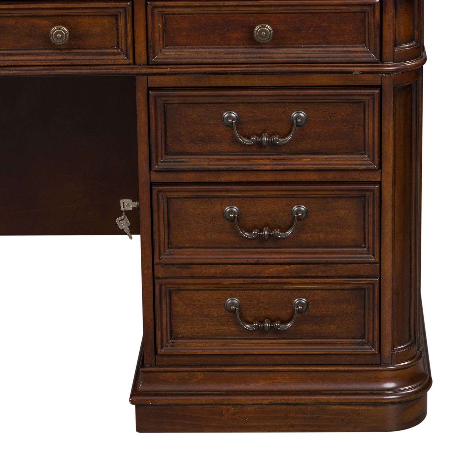 Brayton Manor Executive Desk Set | Cognac Wood Office Suite