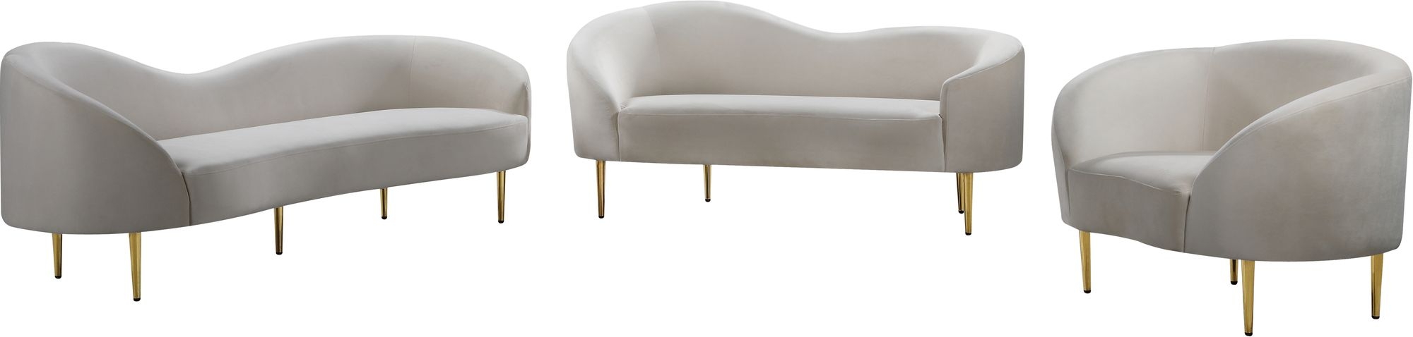 Ritz Velvet Loveseat
