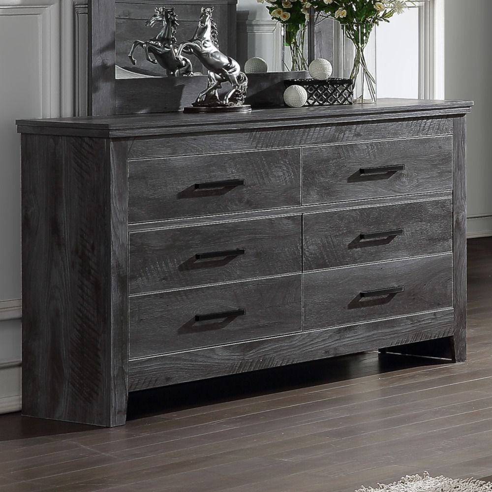 Vidalia Wood Double Dresser w/6 Drawers