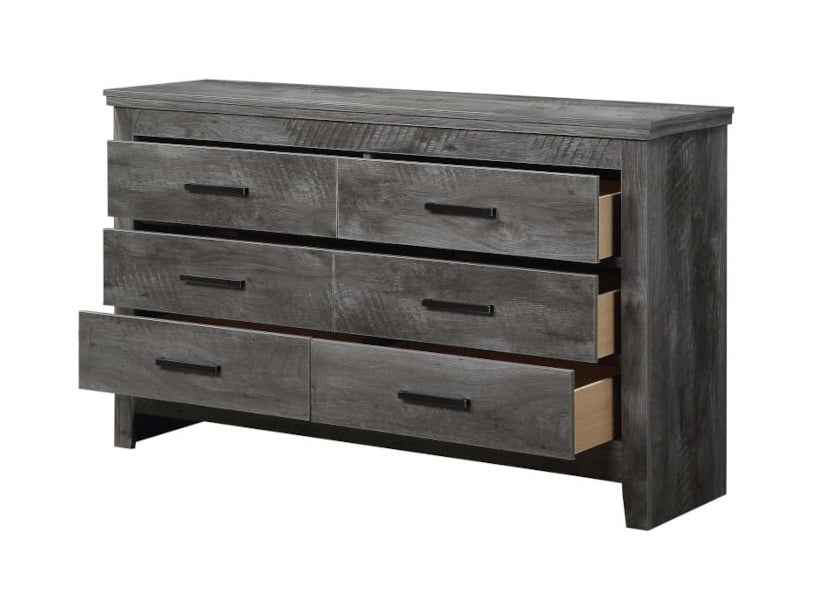 Vidalia Wood Double Dresser w/6 Drawers