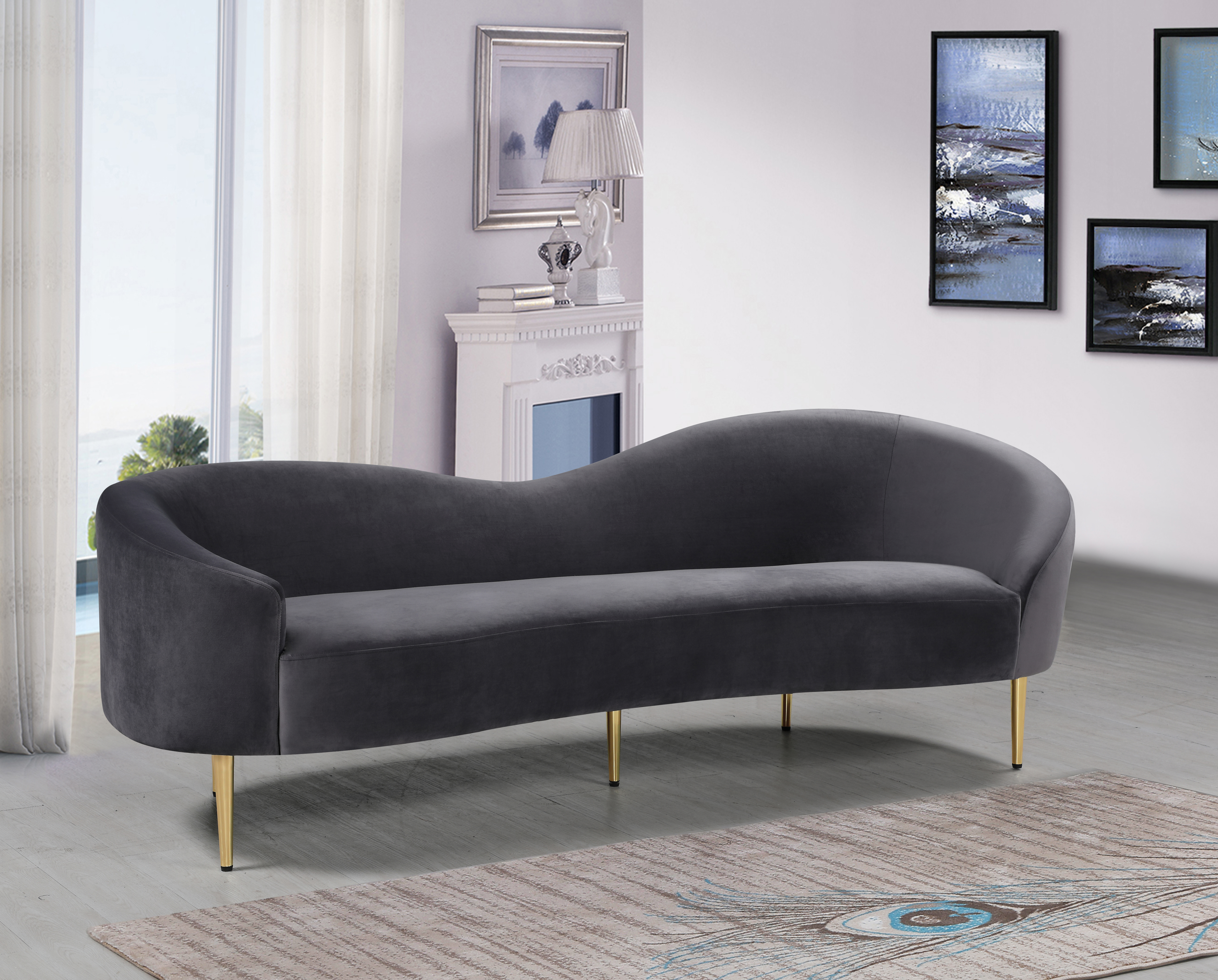 Ritz Velvet Sofa