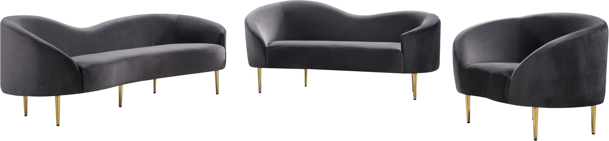 Ritz Velvet Loveseat