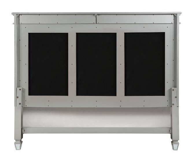 Varian Velvet/Wood Tufted Panel Bed, Queen Size