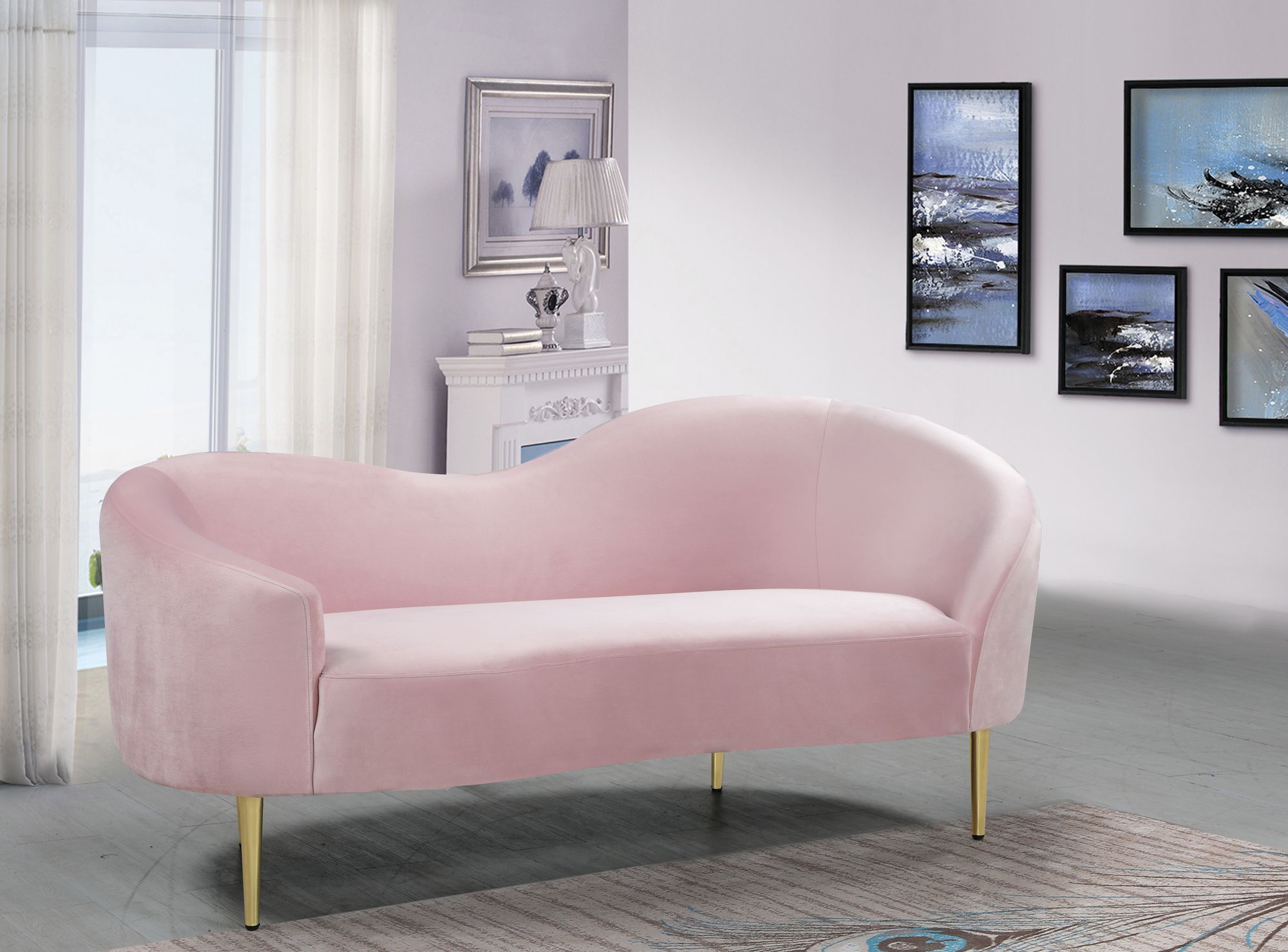 Ritz Velvet Loveseat