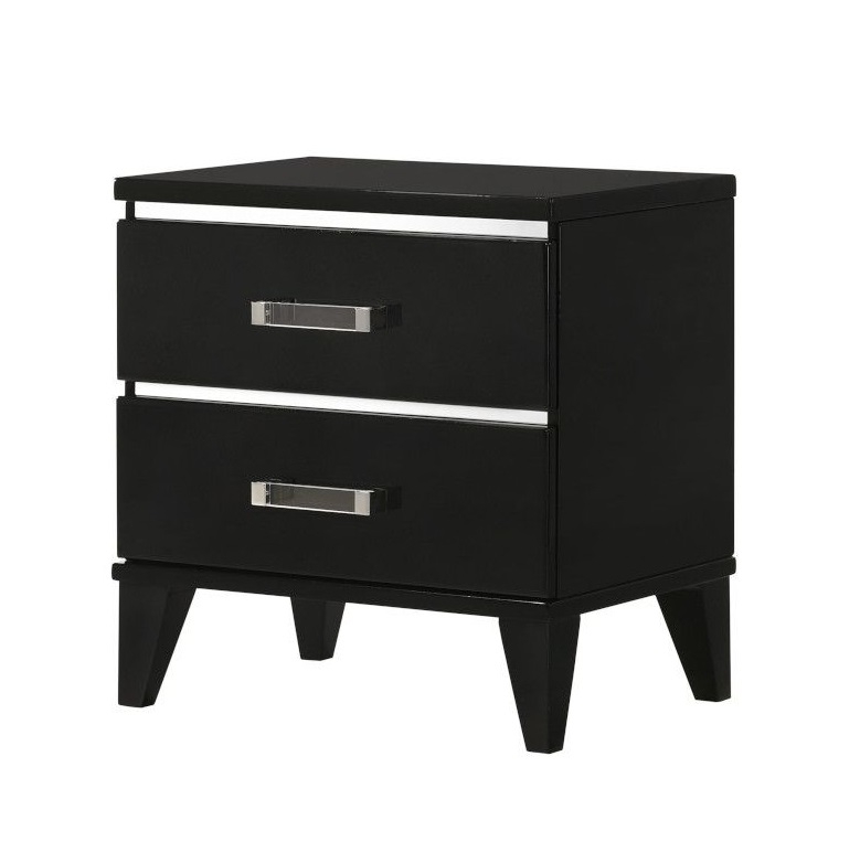 Chelsie Fabric/Wood Panel Bedroom Set