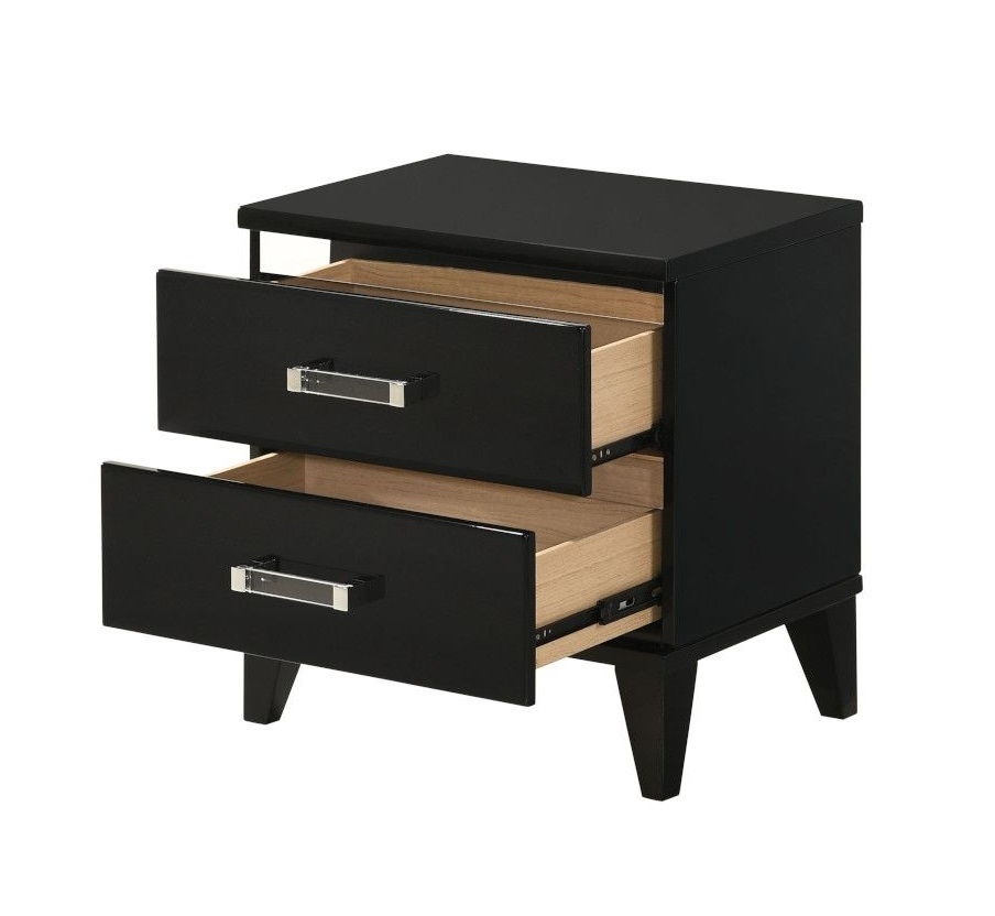 Chelsie Wood Nightstand w/2 Drawers