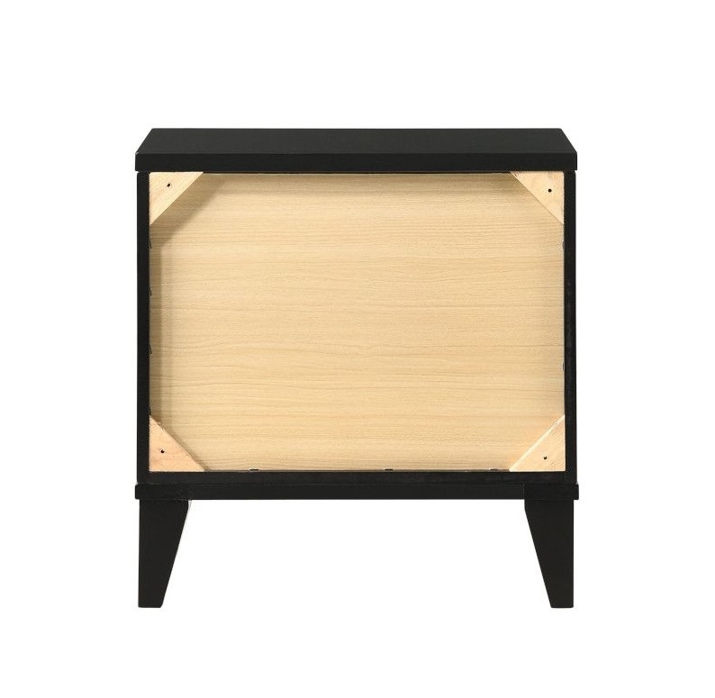 Chelsie Fabric/Wood Panel Bedroom Set