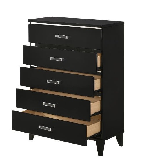Chelsie Fabric/Wood Panel Bedroom Set