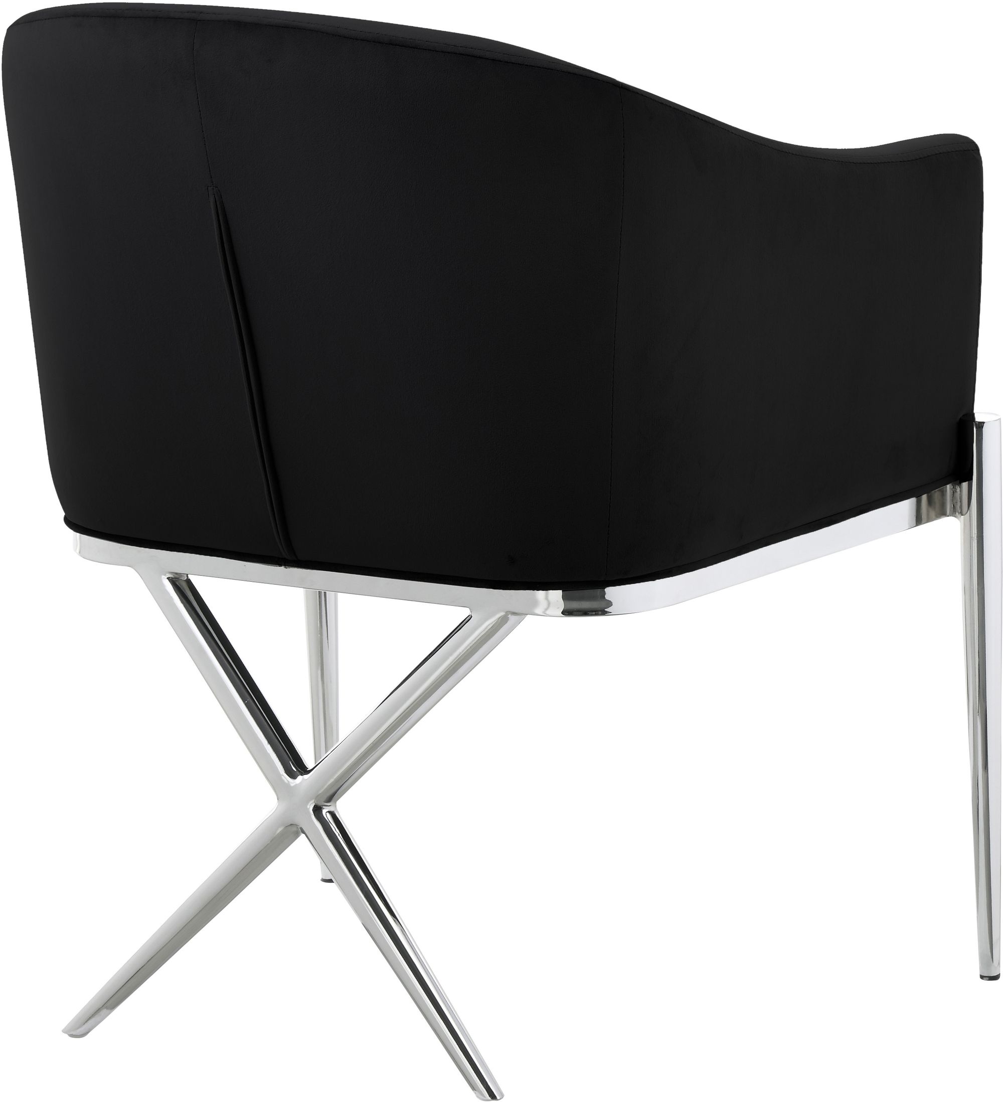 Xavier Velvet Dining Chair with Chrome Steel Legs
