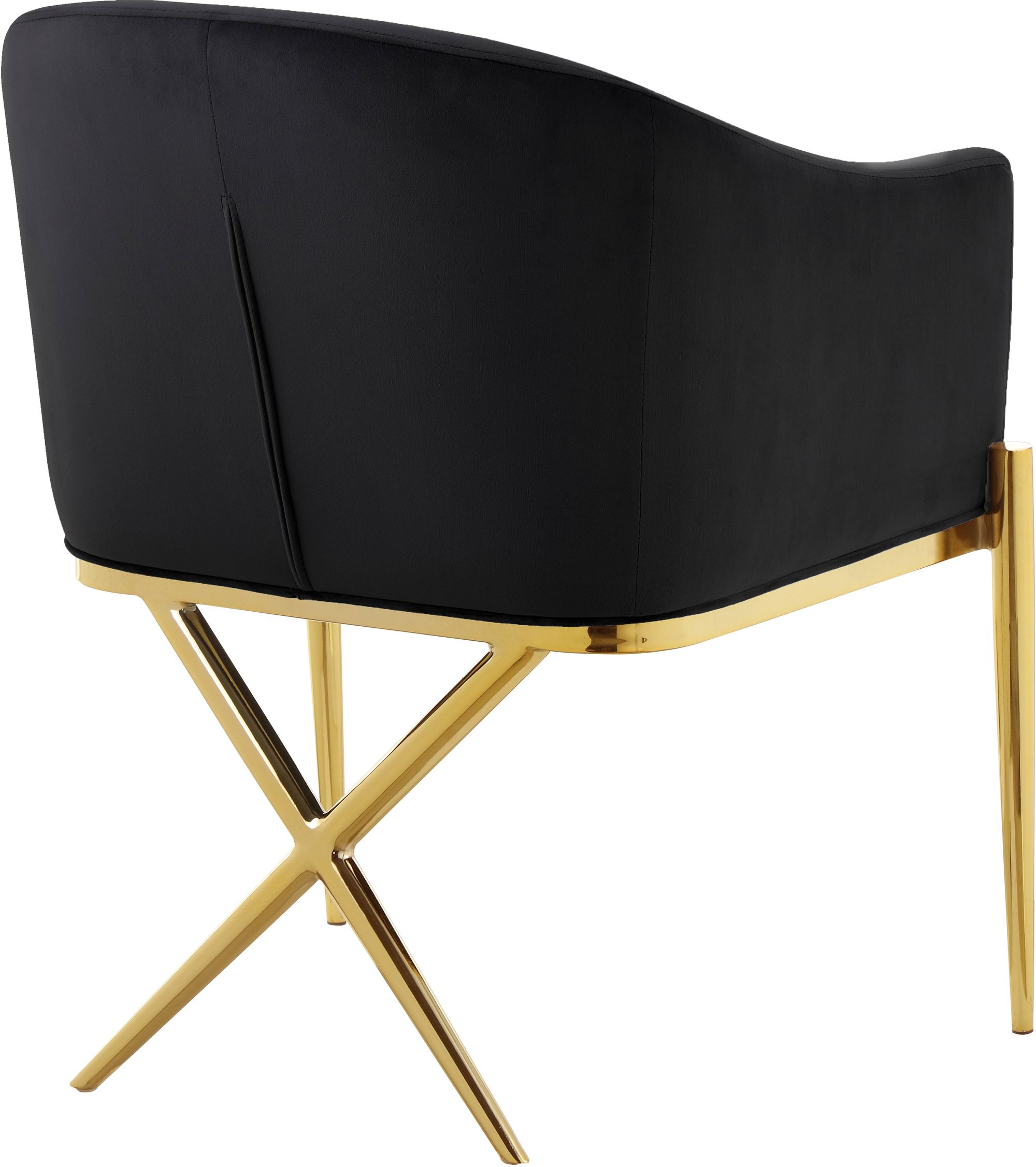 Xavier Velvet Dining Chair with Gold Steel Legs