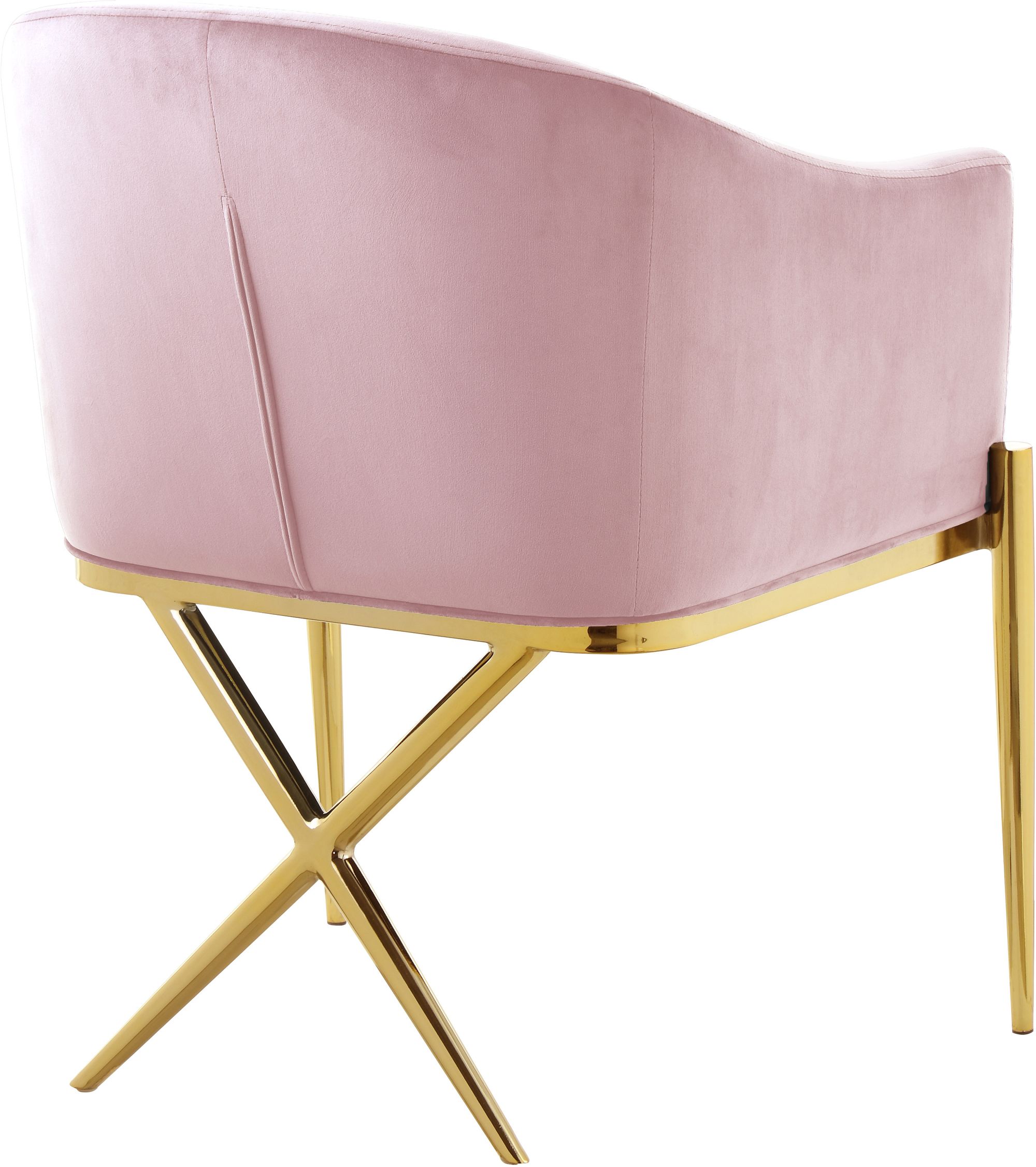 Xavier Velvet Dining Chair with Gold Steel Legs