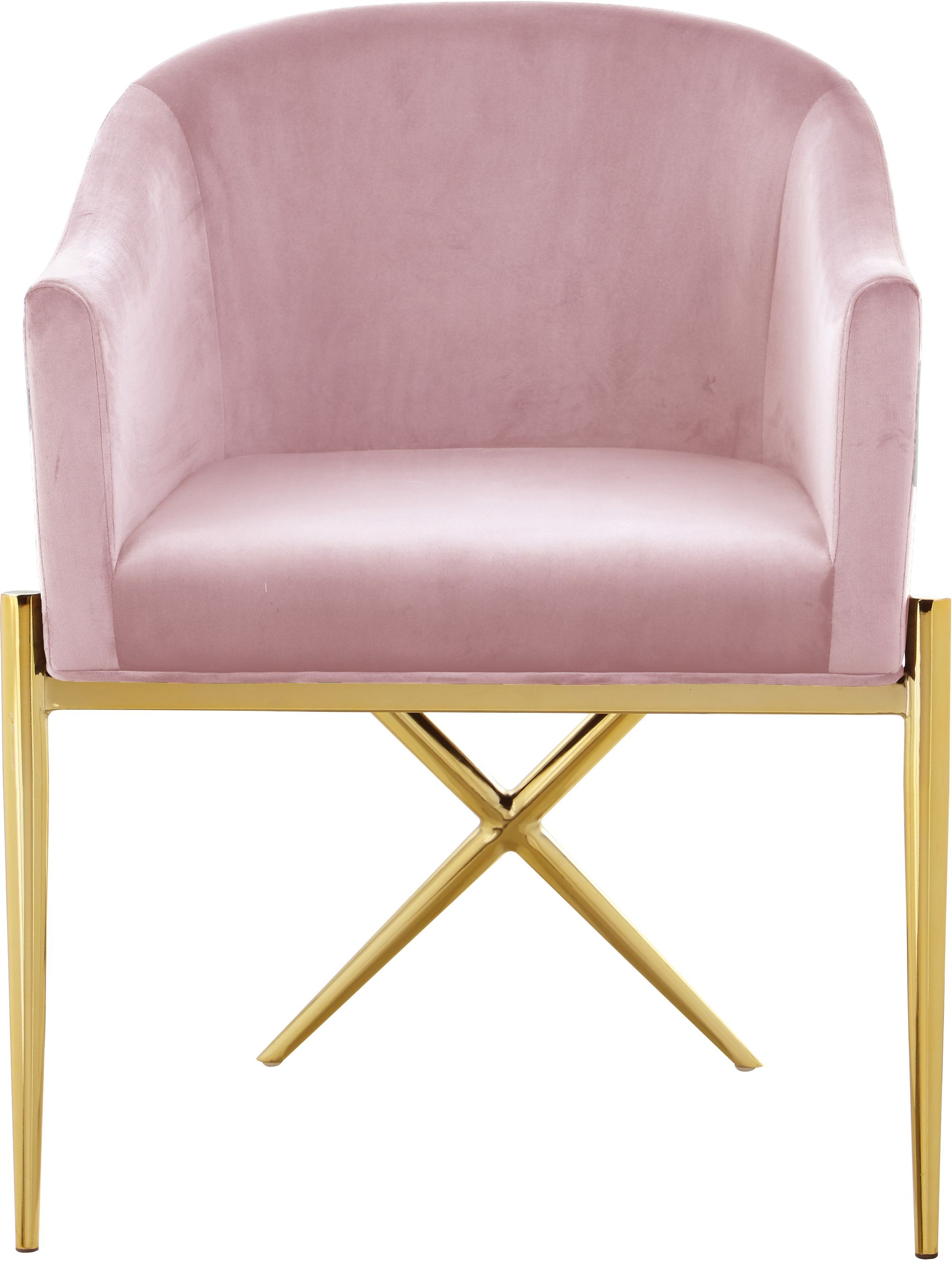 Xavier Velvet Dining Chair with Gold Steel Legs