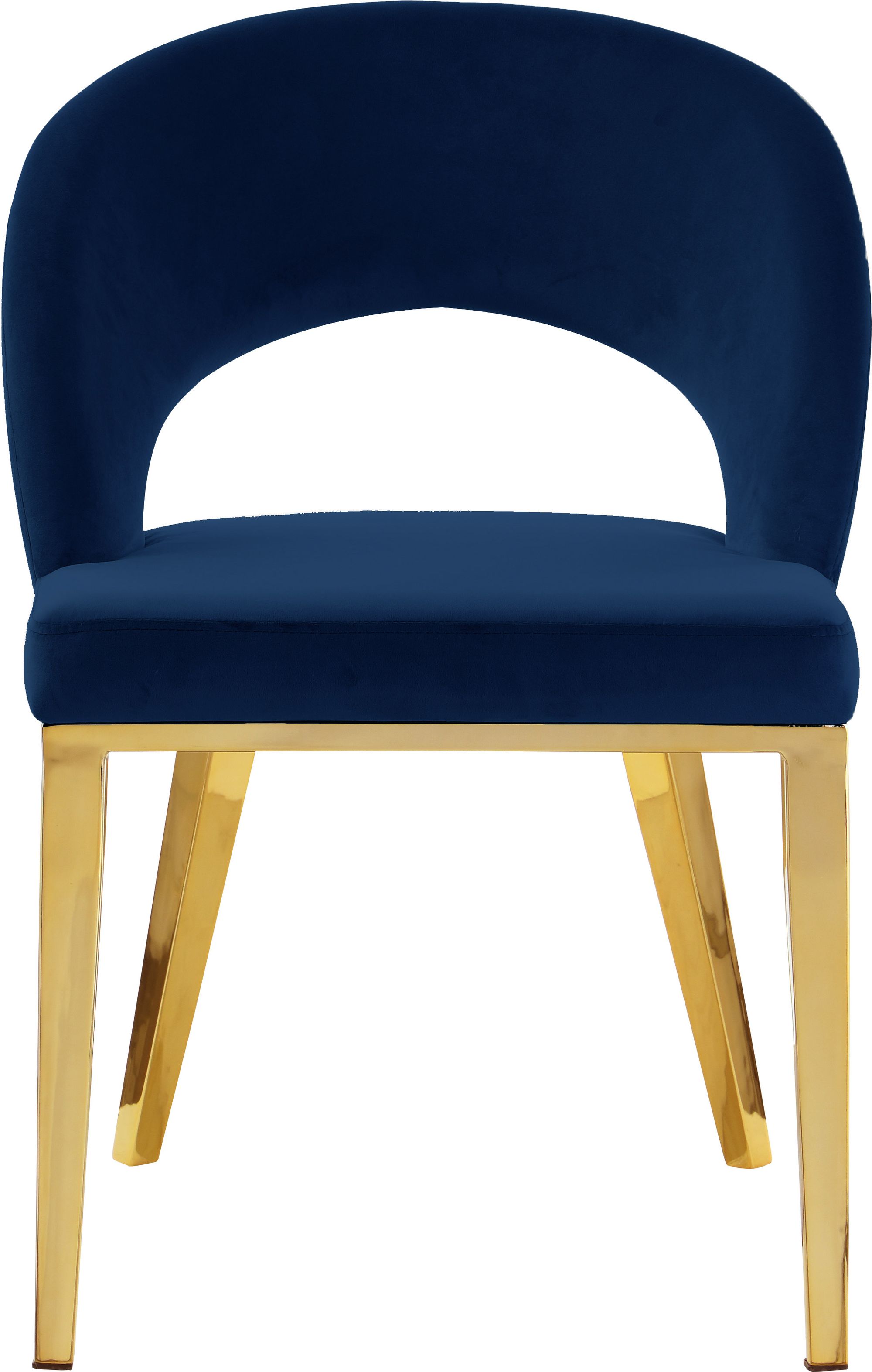 Roberto Velvet Dining Chair with Gold Iron Legs