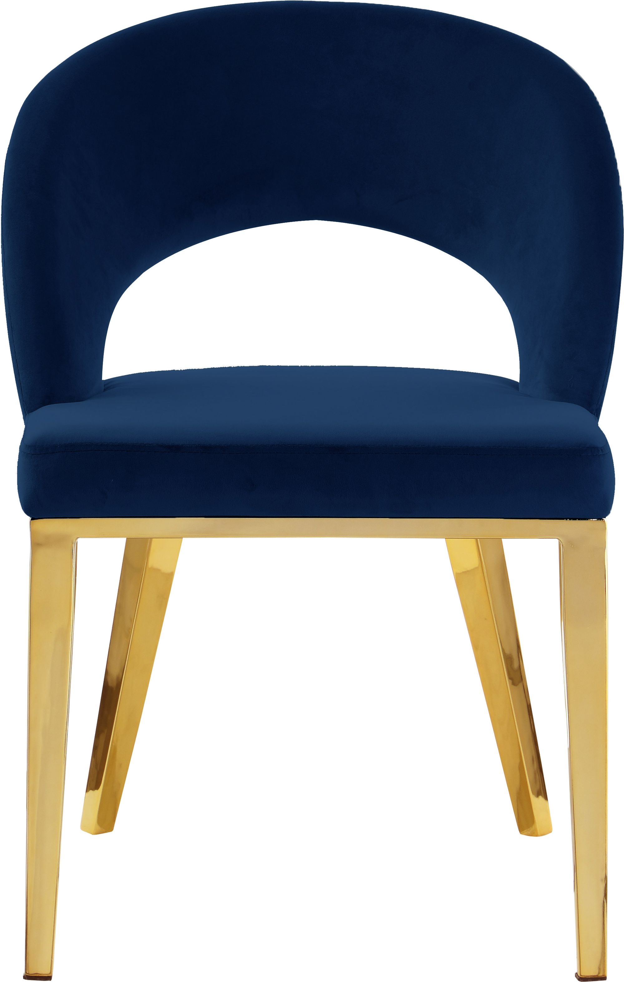 Roberto Velvet Dining Chair with Chrome Iron Legs