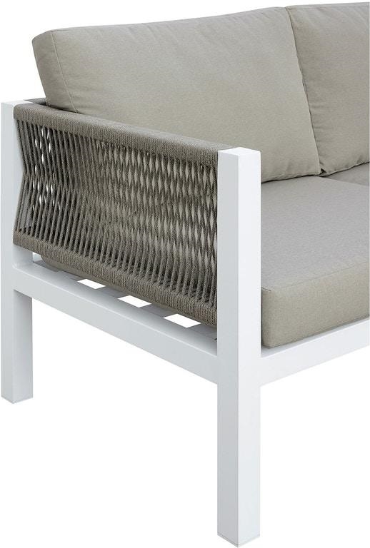 Sasha Aluminum/Polyester/Fabric L-Shaped Patio Sectional Set