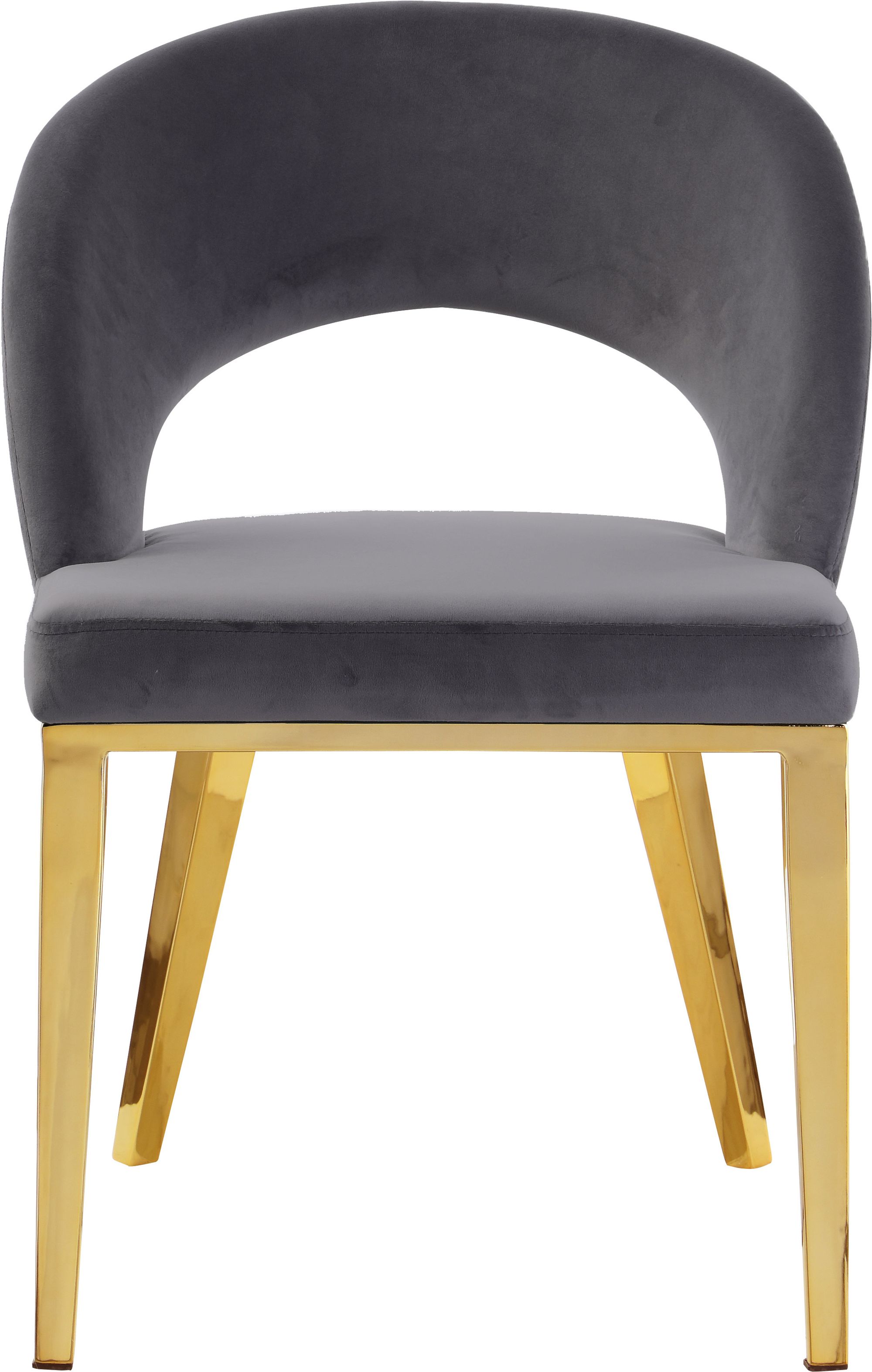 Roberto Velvet Dining Chair with Gold Iron Legs
