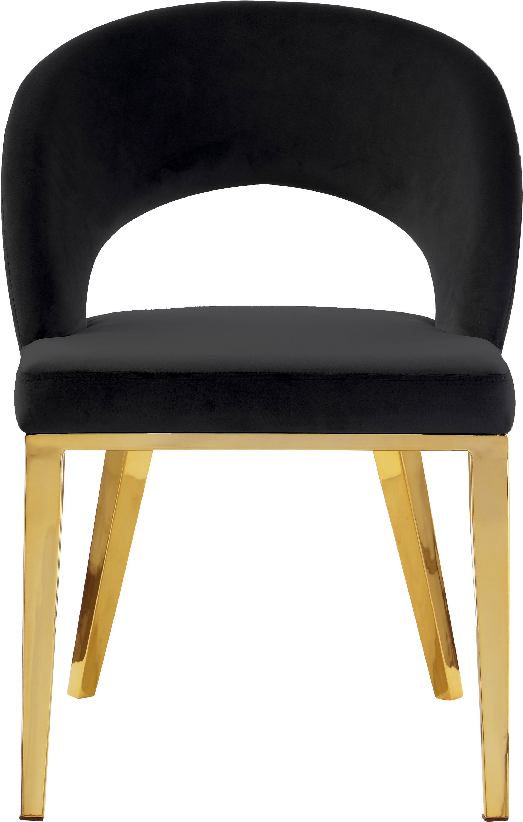 Roberto Velvet Dining Chair with Chrome Iron Legs