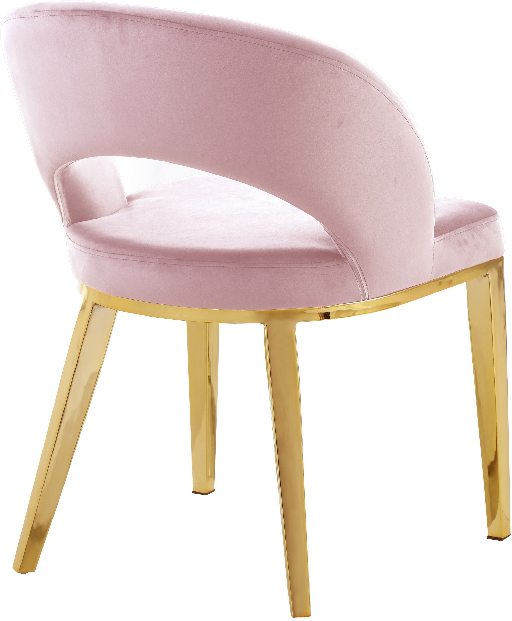 Roberto Velvet Dining Chair with Chrome Iron Legs
