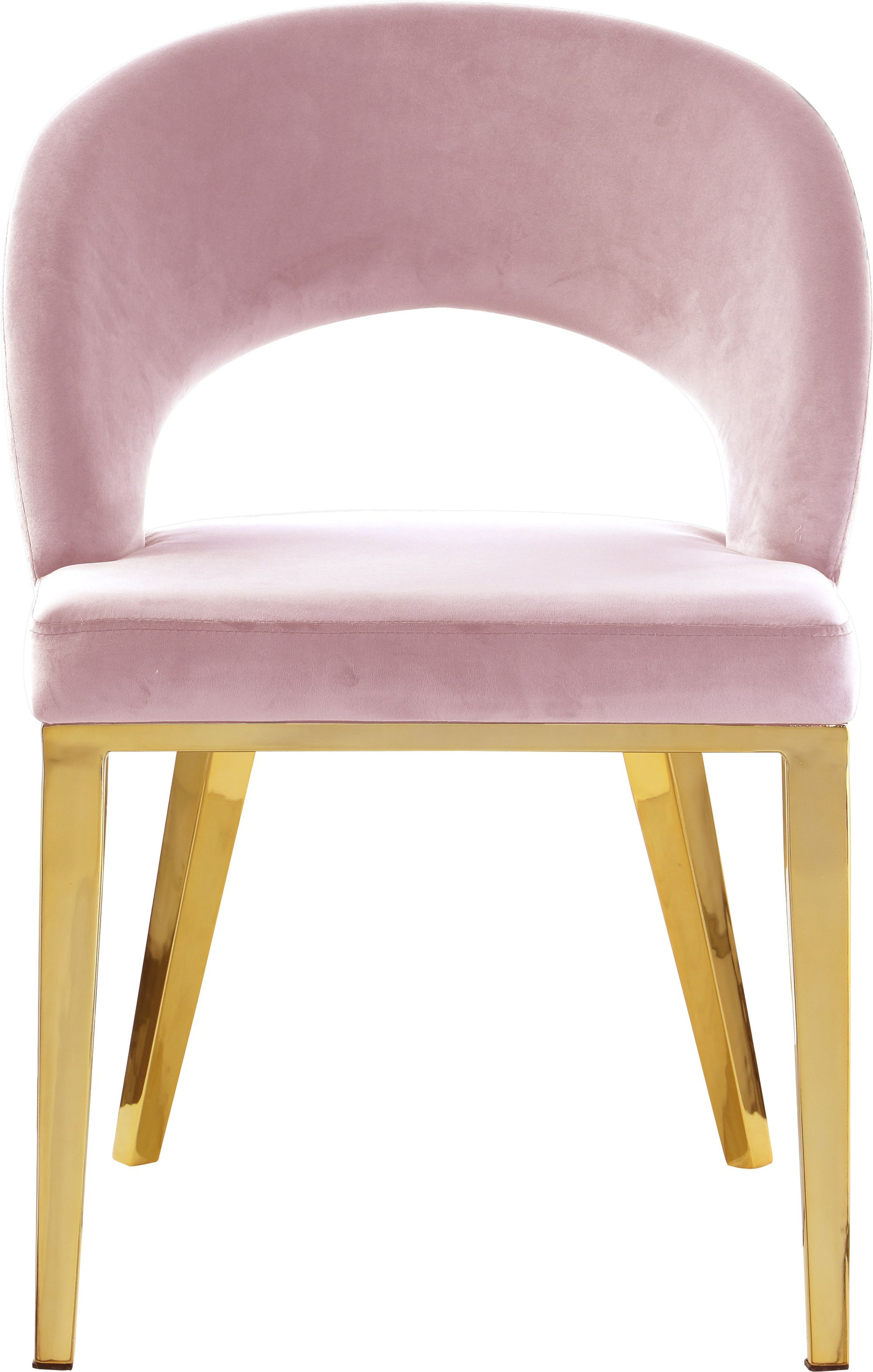 Roberto Velvet Dining Chair with Chrome Iron Legs