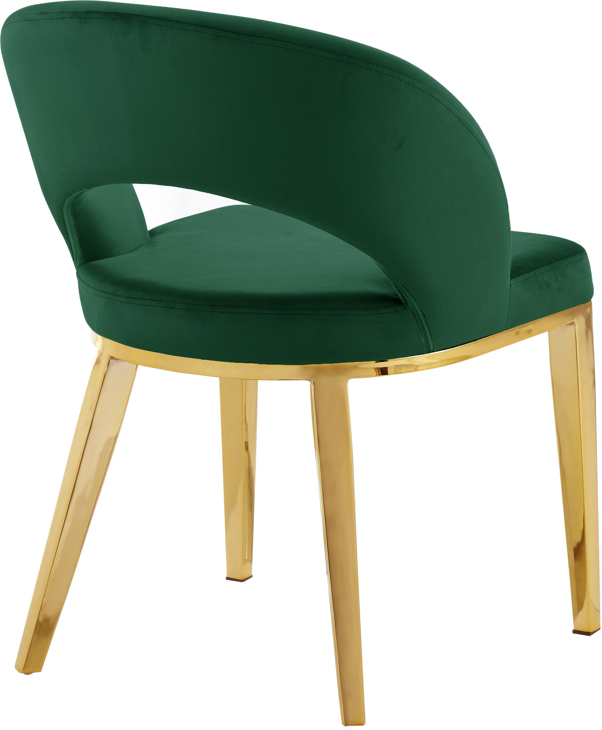 Roberto Velvet Dining Chair with Gold Iron Legs