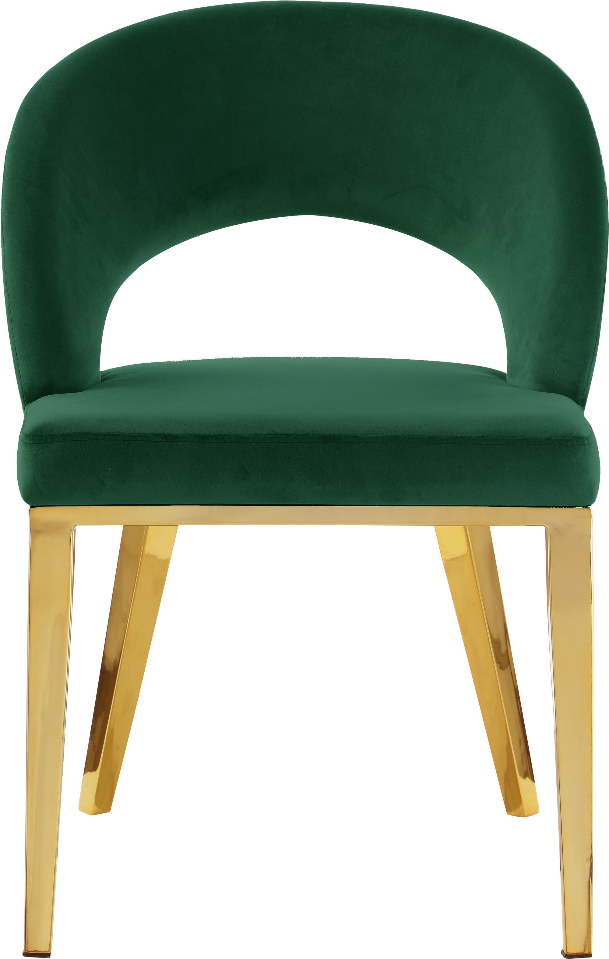 Roberto Velvet Dining Chair with Chrome Iron Legs