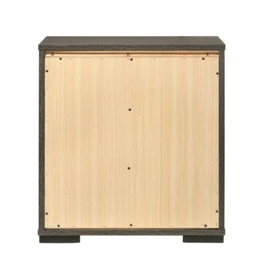 Nightstand, Gray Finish Bedside Cabinet Bedside Table with Drawers