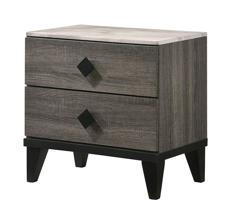 Avantika Fabric/Wood Panel Bedroom Set