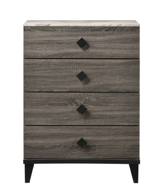Avantika Fabric/Wood Panel Bedroom Set