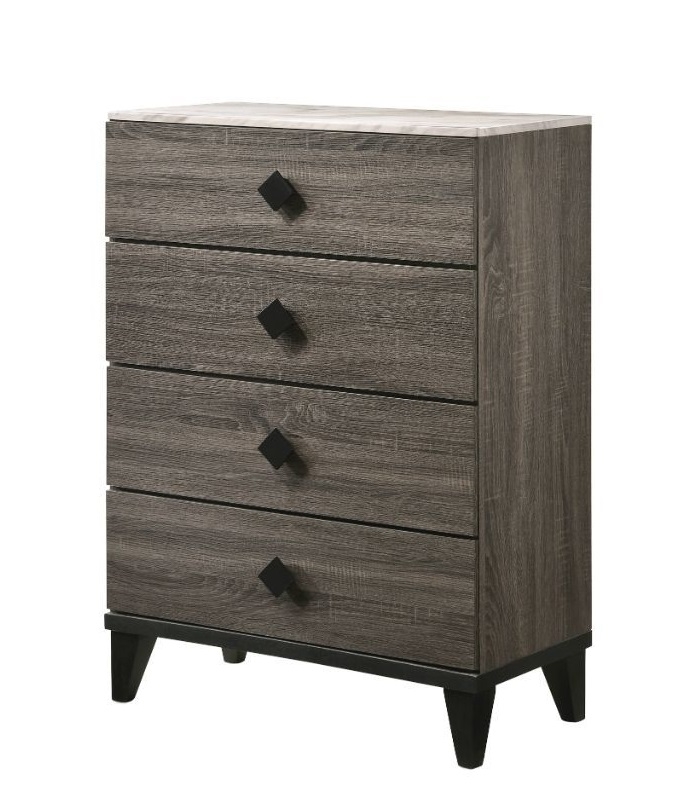 Avantika Fabric/Wood Panel Bedroom Set