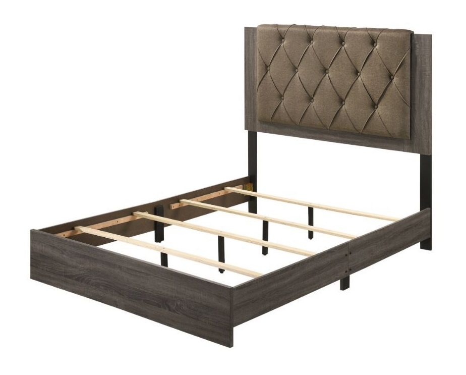 Avantika Fabric/Wood Panel Bedroom Set