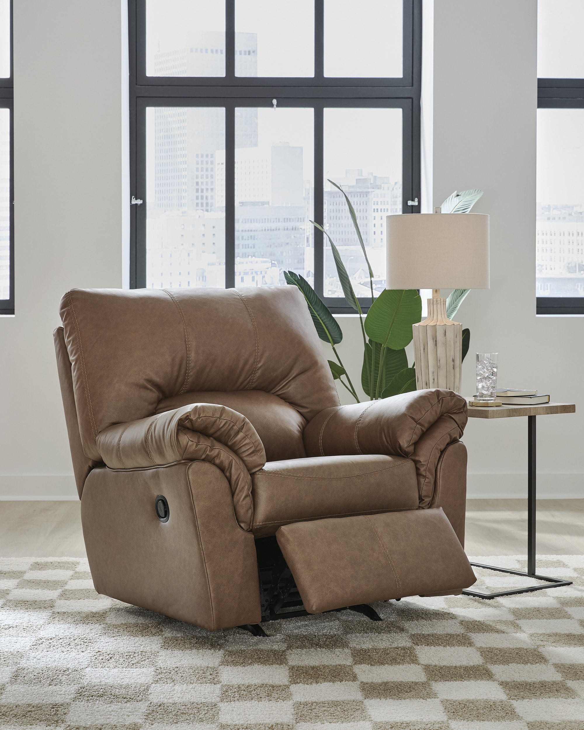 WillowBend Faux Leather Rocker Recliner