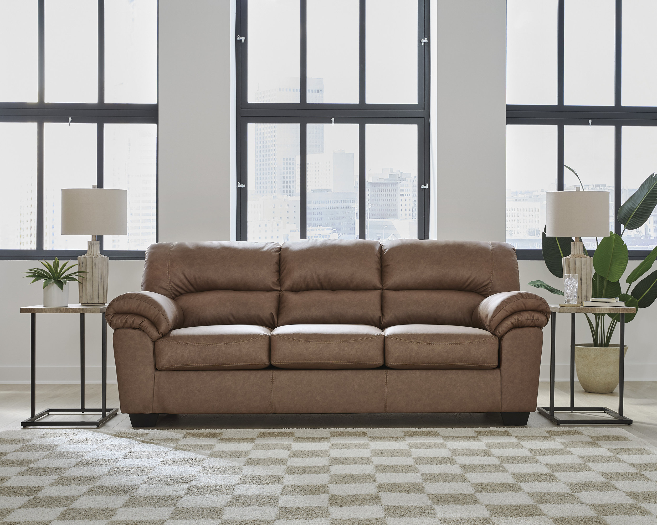 WillowBend Faux Leather Living Room Set
